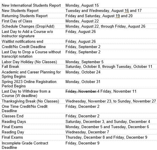 Academic Calendars Office of the Registrar Rollins College
