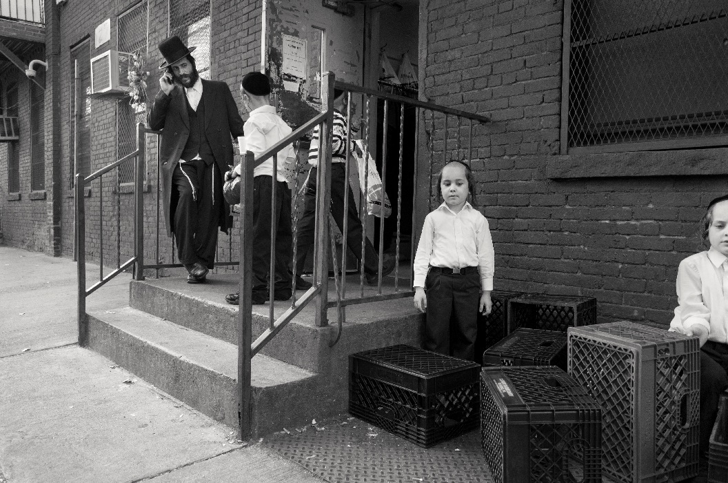 Boys with Milk Crates/Wallabout Street, Williamsburg, Brooklyn