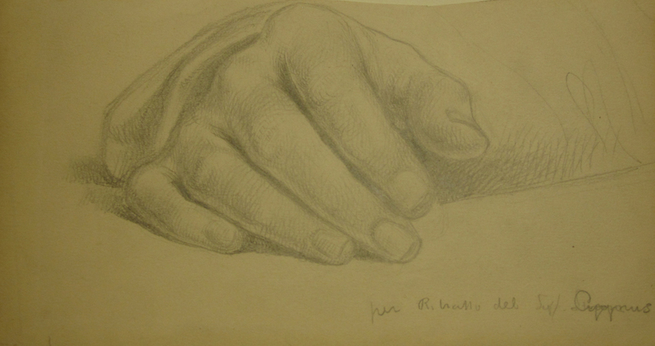 Untitled I (study of a hand resting on a table)